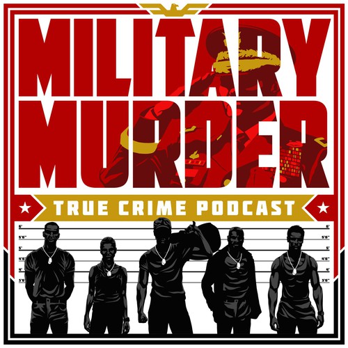 Podcast logo with the title 'Podcast Cover Art for Crime Podcast'