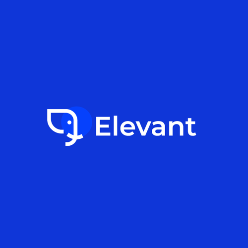 Elephant brand with the title 'Modren logo for AI startup Company'