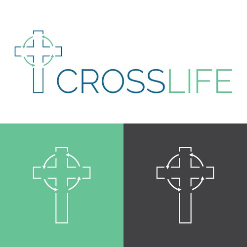 Ministry logo with the title 'Crosslife Church Logo'