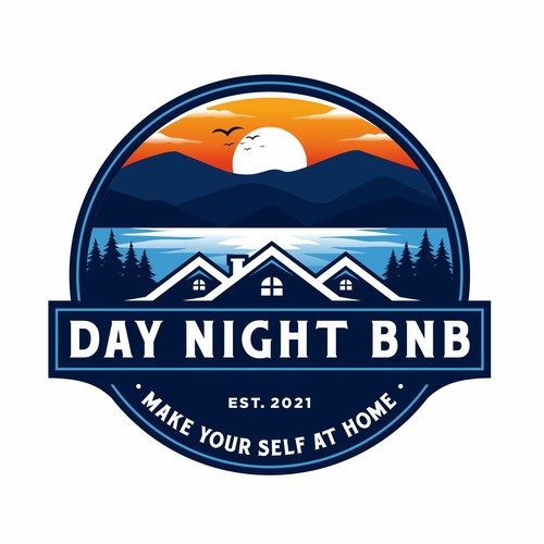 Fir tree logo with the title 'Lake Mountain Real Estate Logo'