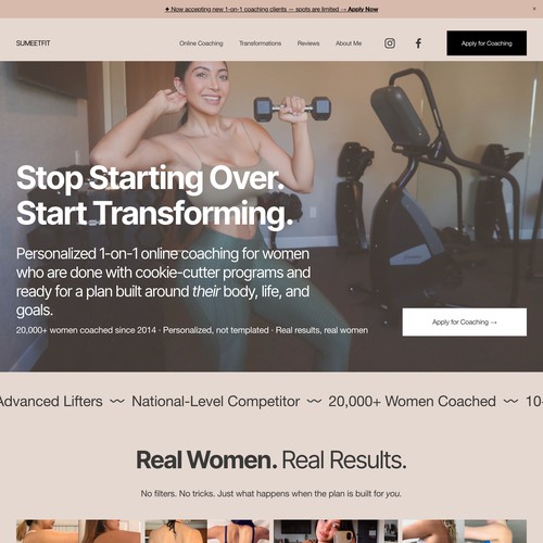 Website with the title 'Sumeet Fit Fitness Website'