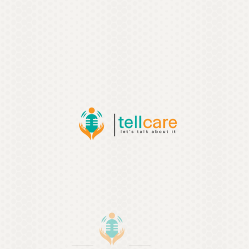Voice logo with the title 'Modern logo for tellcare'