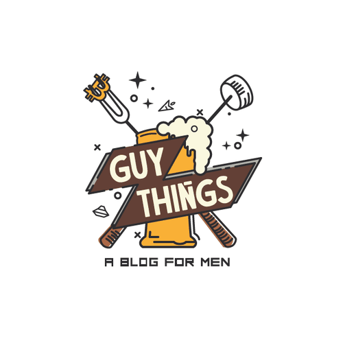 Arcade design with the title 'logo concept for a blog for men'