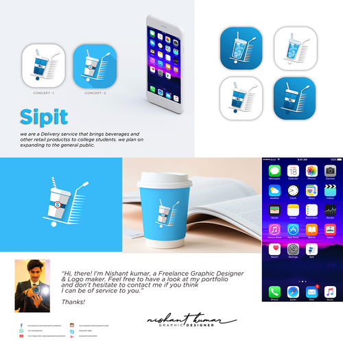 Ps logo with the title 'Sipit Delivery Service'