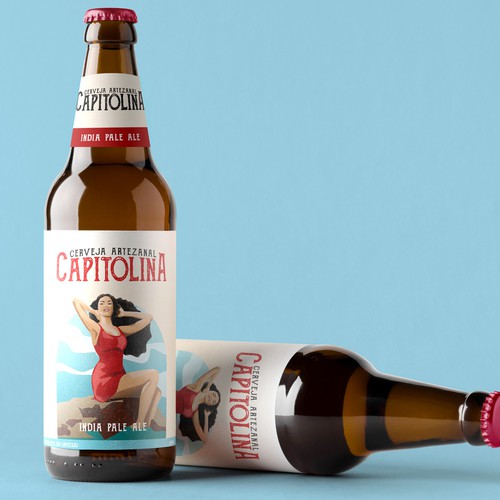 Spirits label with the title 'Capitolina Beer'