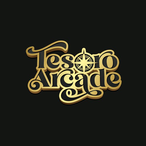 Pinball logo with the title 'Tesoro Arcade'