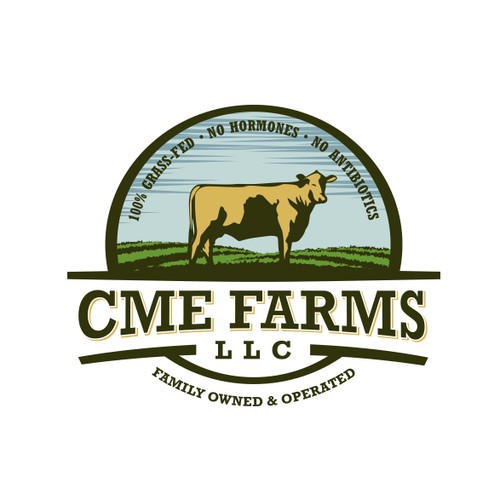 Moo logo with the title 'Cow cattle logo'