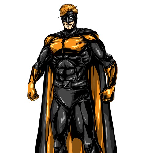 Comic book character artwork with the title 'Comic Logo vergleichshelden.de'