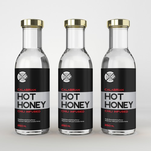 Sauce label with the title 'bottles label design'