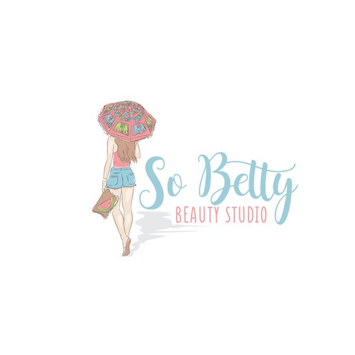 Lady design with the title 'beauty studio logo'