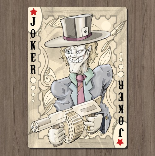Playing card design with the title '1920's Themed Poker Cards'