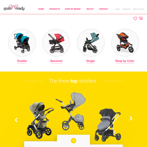Baby website with the title 'Category display page redesign (shopify)'