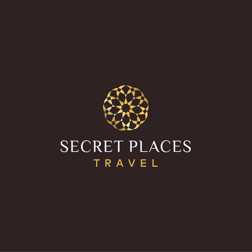 Tourism logo with the title 'Secret Places Travel'