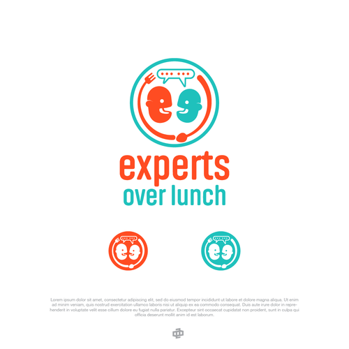 Lunch logo with the title 'Logo Design Entri for Experts Over Lunch — Logo Revamp'