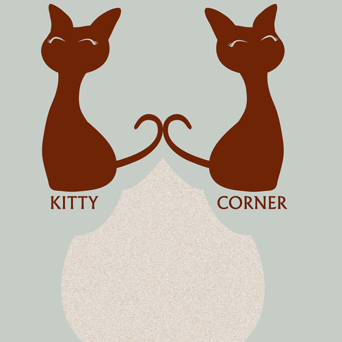 Container logo with the title 'Kitty Silhouette Crest'