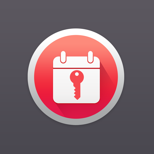 Key design with the title 'Create a Mac icon for an app that creates and keeps current a Calendar with Contacts' dates'