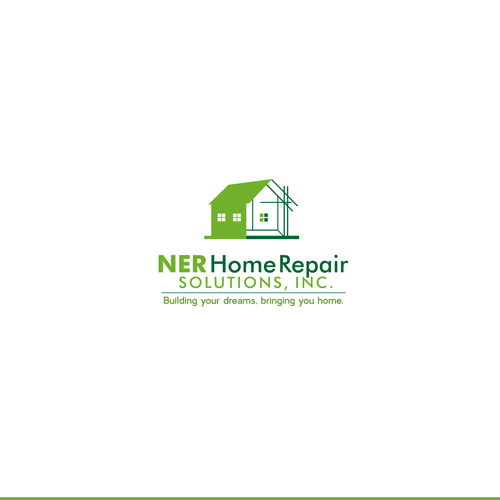 Home brand with the title 'Logo design for NER Home Repair.'