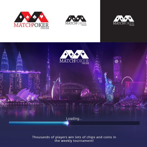 Poker chip logo with the title 'Logo for online app'