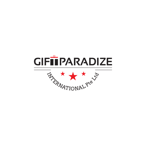 Ribbon design with the title 'Logo for Gift Paradize International Pte Ltd'