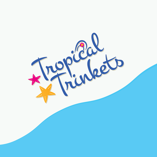 Gift shop logo with the title 'Tropical Trinkets  Caribbean Dreamers '