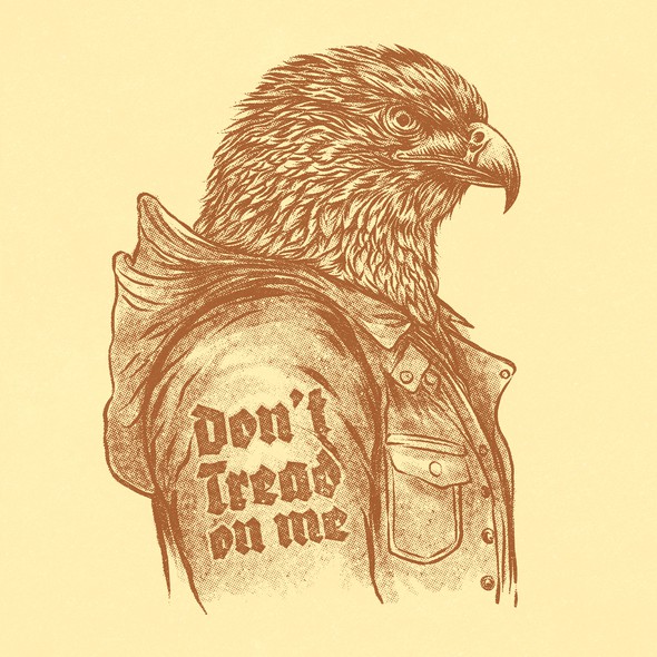 Eagle t-shirt with the title 'Shirt illustration for the theme don’t tread in me'