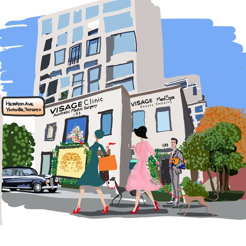 Spa design with the title 'Illustration for adds and social media'