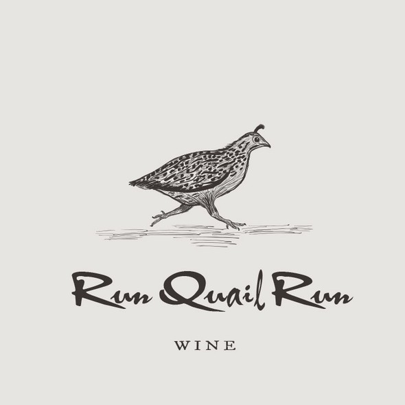 Quail logo with the title 'Logo design for a small vineyard'