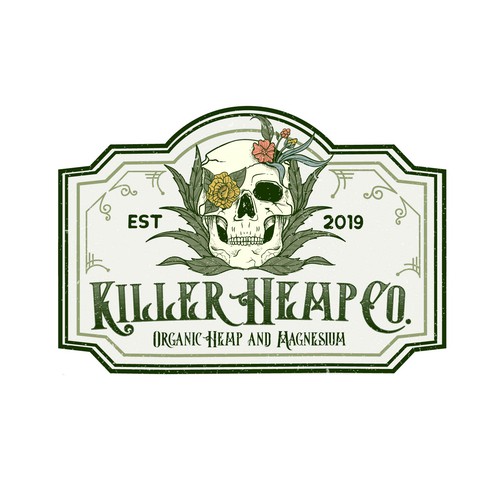 Skull design with the title 'Killer Hemp co. '