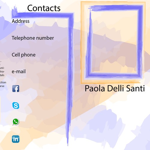 CV design with the title 'CV_3 - Brochure (esterno)'