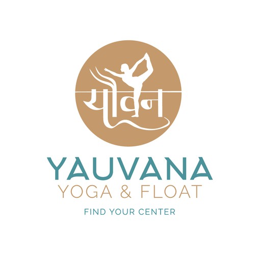 Youth logo with the title 'Yauvana - Yoga and Floating Studio'