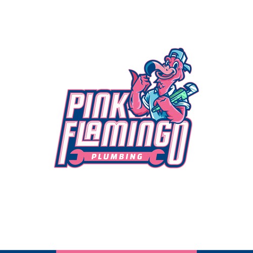 Flamingo logo with the title 'Flamingo Plumbing'
