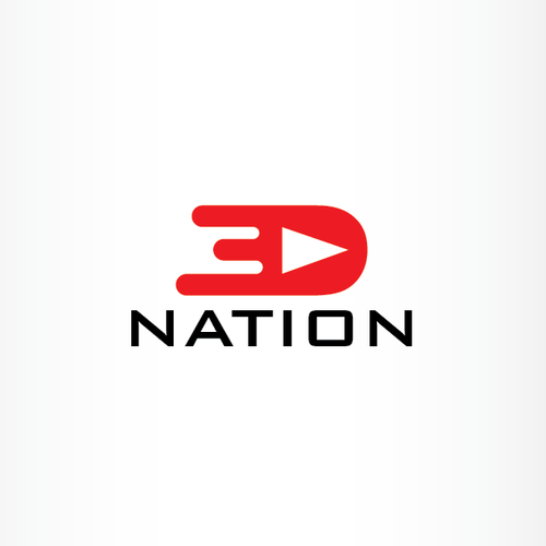 Play brand with the title '3D Nation-concept logo'