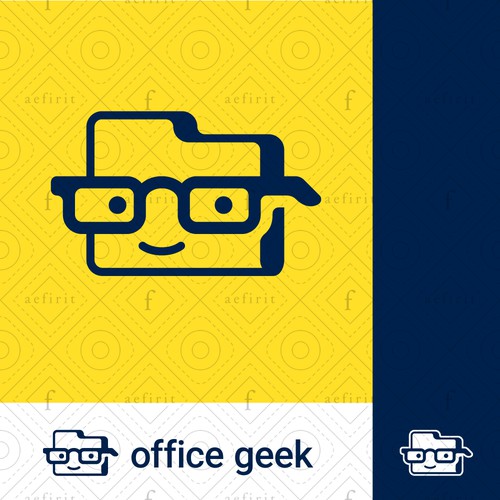 Folder design with the title 'Geek Folder Mascot Logo - SOLD'