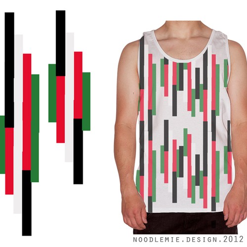 Colorful t-shirt with the title 'Patterns & Textures t-shirt design'