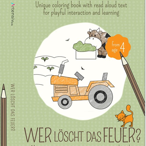 Coloring design with the title 'Artensiv Coloring Books Covers'