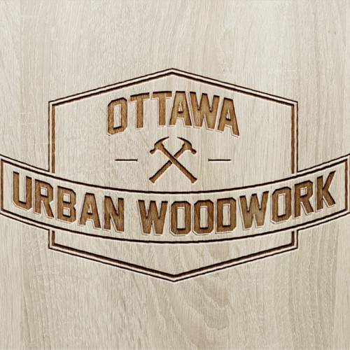 Carving logo with the title 'A hip logo for a small carpentry company.'