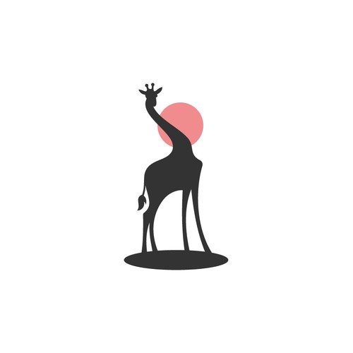 Imagine logo with the title 'Giraffe logo, Animal logo design'