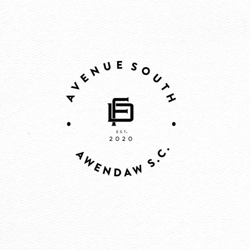 Round logo with the title 'DF monogram'