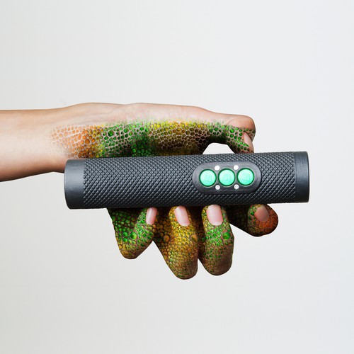 Hand illustration with the title 'Scaly creature'