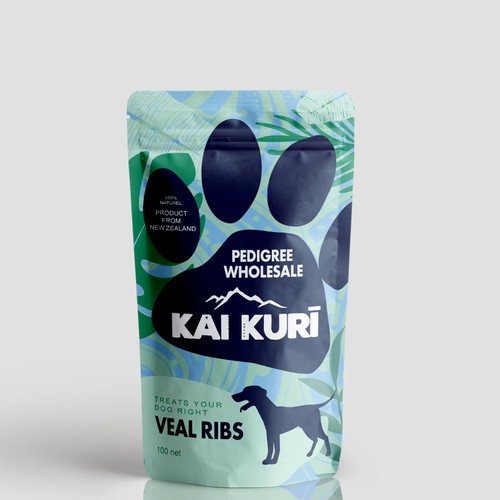 Dog food packaging with the title 'KAI KURI'