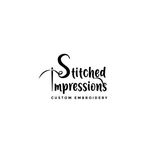 Embroidery design with the title 'Stitched Impressions '