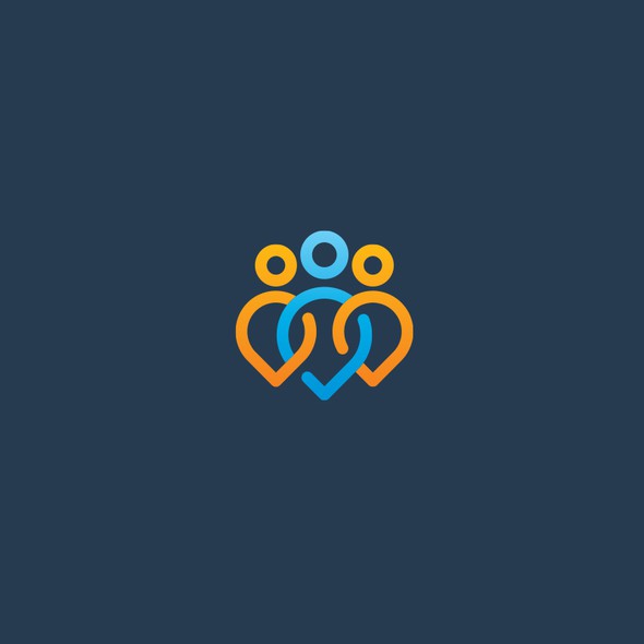 Sharing design with the title 'People/Pin/Location/connection logo combination'