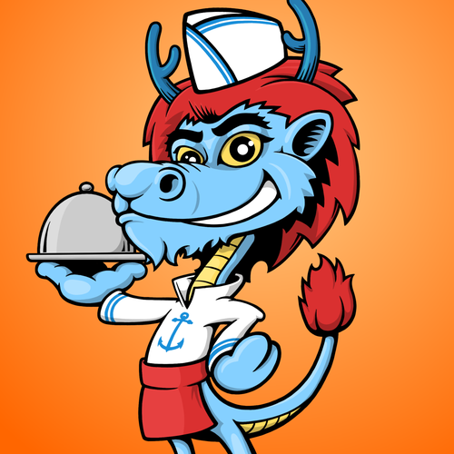 Chinese food design with the title 'Chinese Quilin chef'