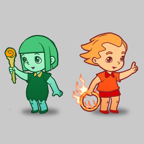 Element design with the title 'Character Design for kids'