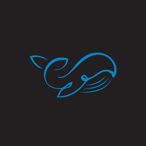 Whale logo with the title 'Simple organic whale '
