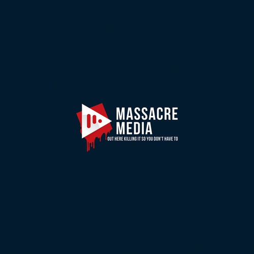 Sharp logo with the title 'Logo Design For Massacre Media'