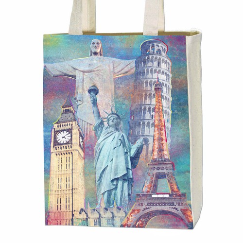 Landmark design with the title 'City landmark design for bag'
