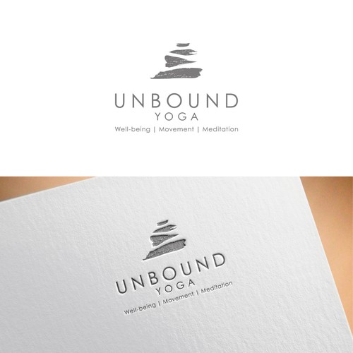Zen logo with the title 'Unbound Yoga logo'