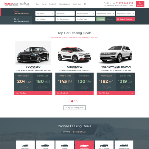 Automotive website with the title 'Theme for used cars online'