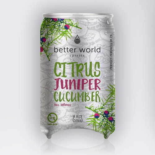 Can label with the title 'Label concept for canned cocktails.'